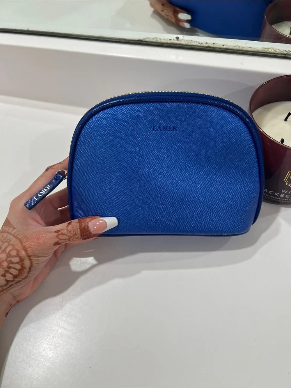 La Mer cosmetic bag